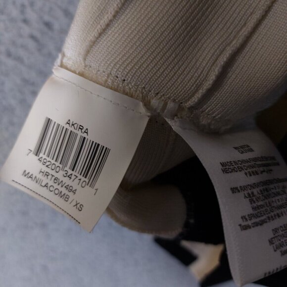 Herve Leger Akira Dress Women's XS Black White Colorblock Bandage Bodycon Fitted - Picture 10 of 10